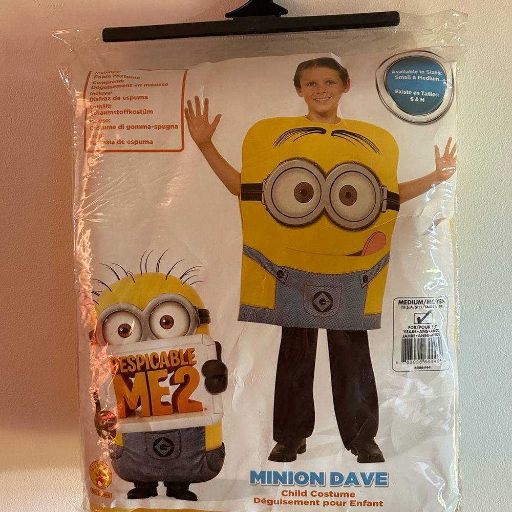 Universal Minion Dave Kids Costume - Yellow and Blue